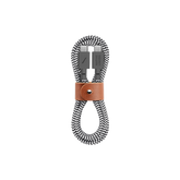 كابل شحن NATIVE UNION Belt USB-C إلى USB-C - 1.2 متر - زيبرا