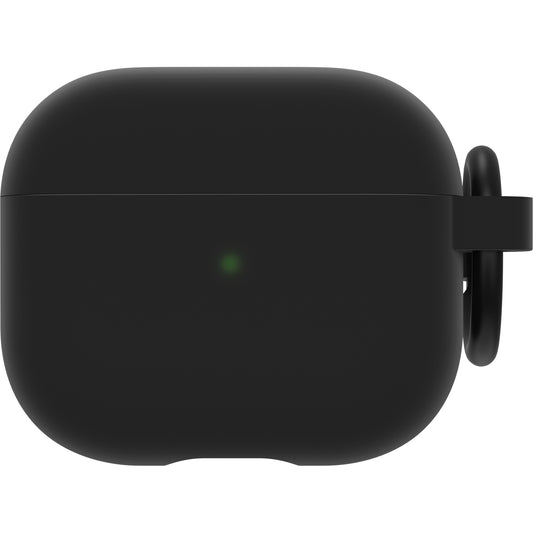 OtterBox Headphone Case for Apple Airpods 3rd Gen - 360° Drop and Scratch Protection, Soft Touch Feel, Wireless Charging Compatible, Carabiner Included, Secure Fit - Black
