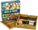 PROFESSOR PUZZLE Six in One Compendium Wooden Game Set