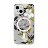 TED BAKER iPhone 14 Plus - MagSafe Anti-Shock Floral Case Opal - Clear Multi-color