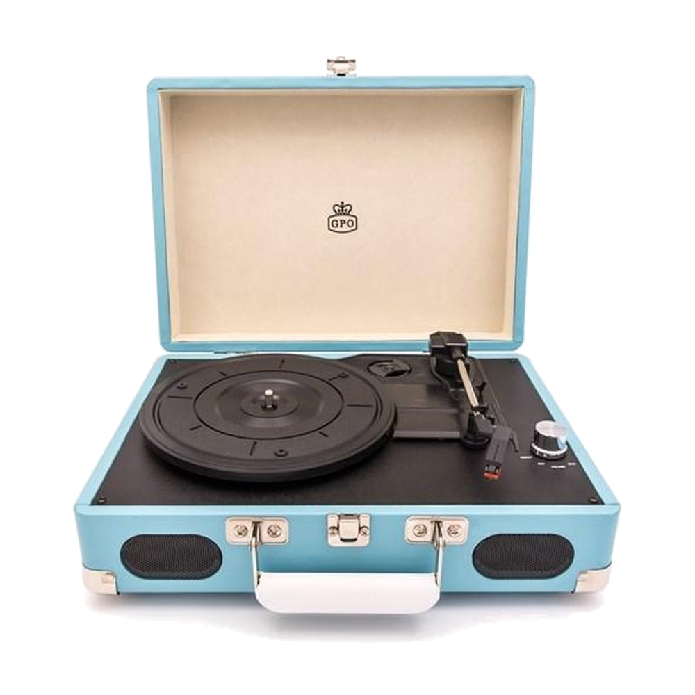 Gpo Soho Vinyl Record Player + Built-in Speaker - Blue