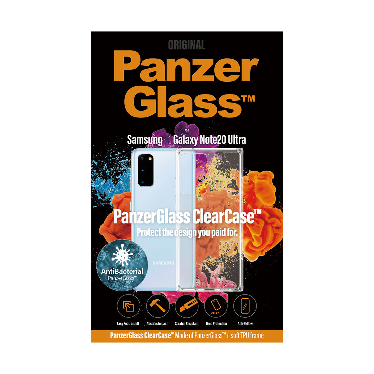 [OPEN BOX] PANZERGLASS Premium Transparent See-Through Case for Samsung Galaxy Note 20 Ultra - Clear