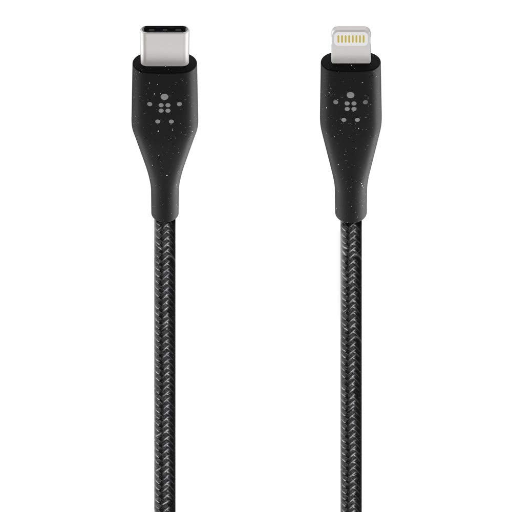 Belkin - Boost Up Charge USB-C Cable with Lightning Connector + Strap (made with DuraTek) 1.2 m - Black