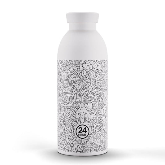 [OPEN BOX] 24BOTTLES Clima FRA Double Walled Stainless Steel Water Bottle - 500ml - White