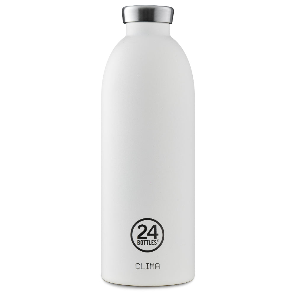 24BOTTLES Clima Double Walled Stainless Steel Water Bottle - 850ml - Stone Ice White