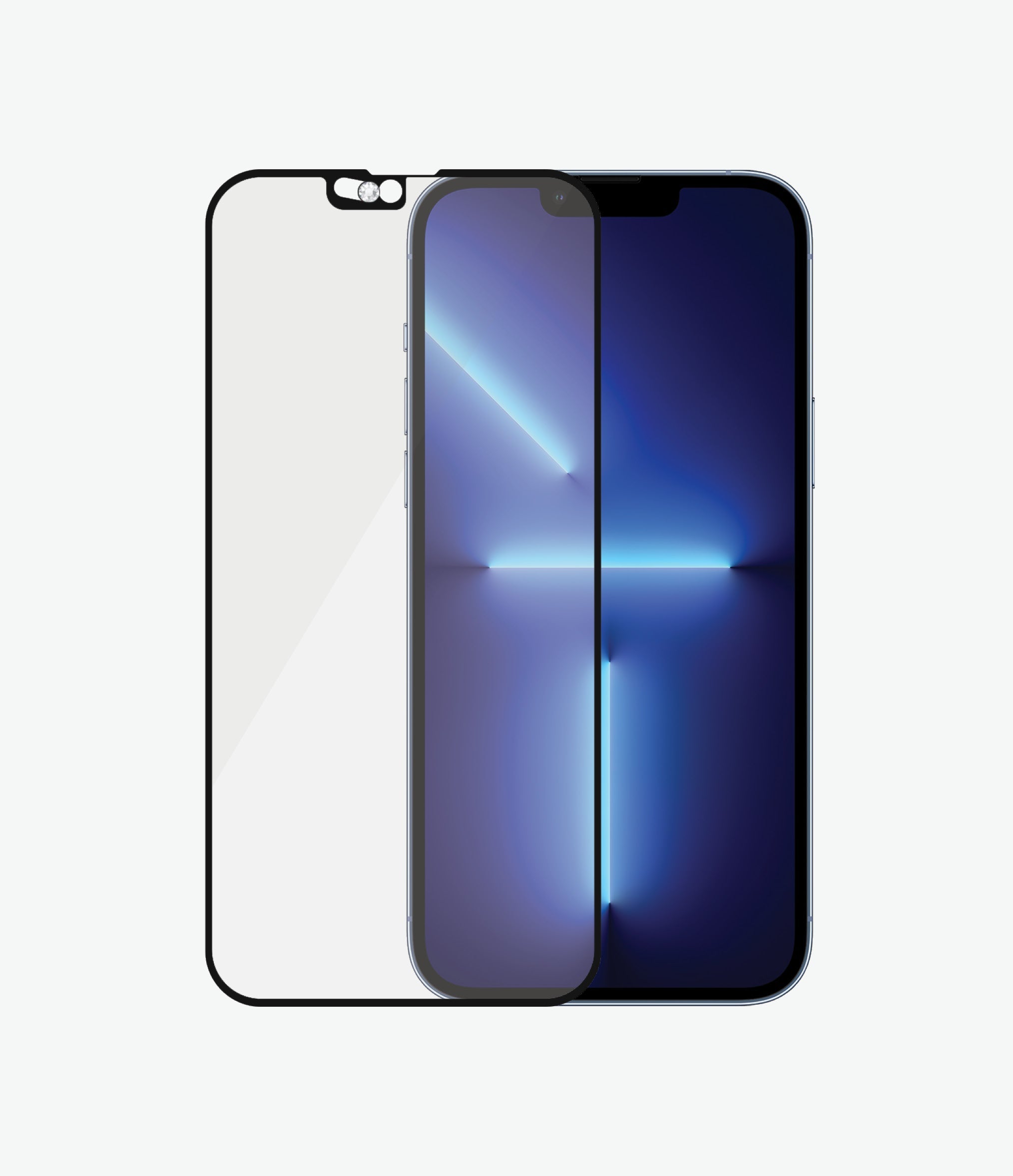 [OPEN BOX] PANZERGLASS iPhone 13 Pro Max - Swarovski Cam Slider Black Frame Screen Protector -Clear