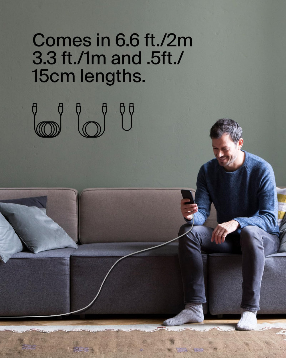 Belkin - Boost Charge Usb-C To Usb-C Braided Cable 2Meter - White