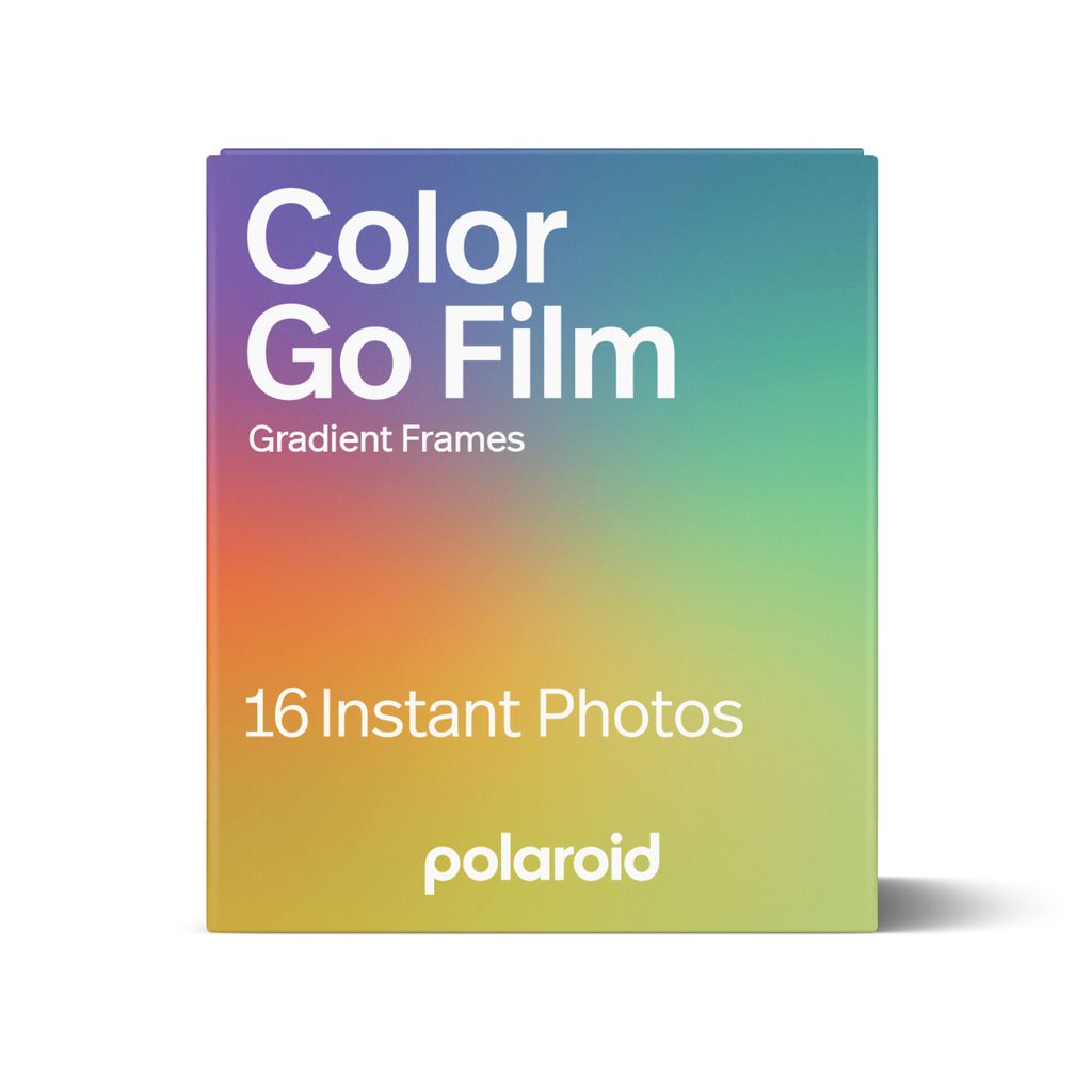 Polaroid Go Color Instant Film Double Pack | 16 Photos, Gradient Frames, 10-15 Min Development, Pocket-Size Analog Film, Compatible with All Polaroid Go Series Cameras