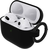 OtterBox Headphone Case for Apple Airpods 3rd Gen - 360° Drop and Scratch Protection, Soft Touch Feel, Wireless Charging Compatible, Carabiner Included, Secure Fit - Black