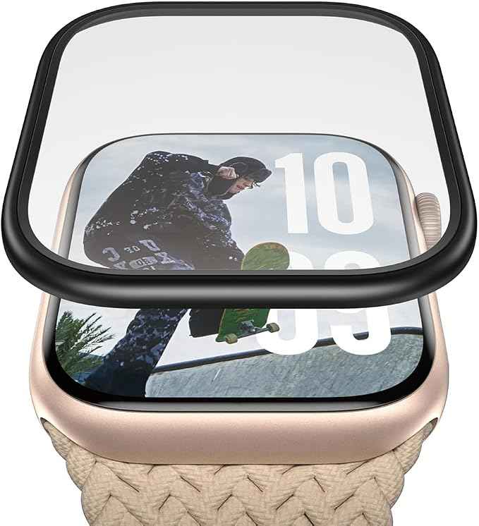 PanzerGlass Screen Protector Metallic for Apple Watch Series 11/10 46mm, Edge-Glue Installation, Scratch & Shock Resistant, Clear