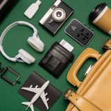 محول سفر عالمي من أدونيت 3C2A - شاحن جداري دولي بتقنية الشحن السريع 65 واط (3 منافذ USB-C + منفذان USB-A) - أسود