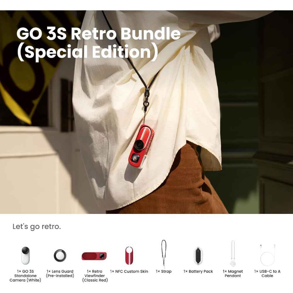 Insta360 GO 3S Retro Bundle - Classic Red