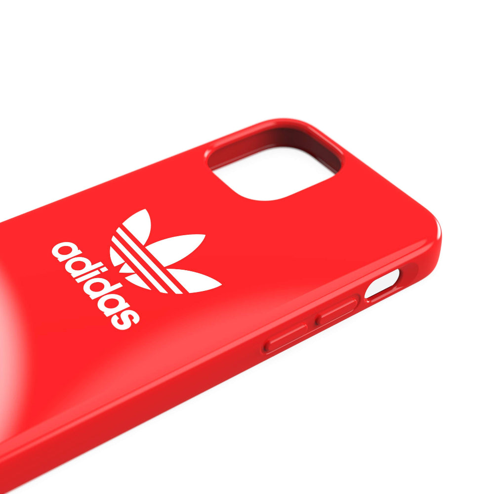 Adidas SNAP Apple iPhone 12 Mini Trefoil Case - Back cover w/ Trefoil Design, Scratch & Drop Protection w/ TPU Bumper, Wireless Charging Compatible - Scarlet