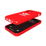 Adidas SNAP Apple iPhone 12 Mini Trefoil Case - Back cover w/ Trefoil Design, Scratch & Drop Protection w/ TPU Bumper, Wireless Charging Compatible - Scarlet