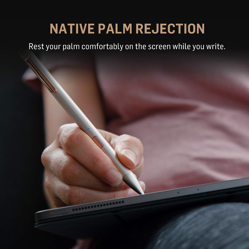 قلم Best Note Natural بتقنية رفض راحة اليد لجهاز iPad Pro - ذهبي 