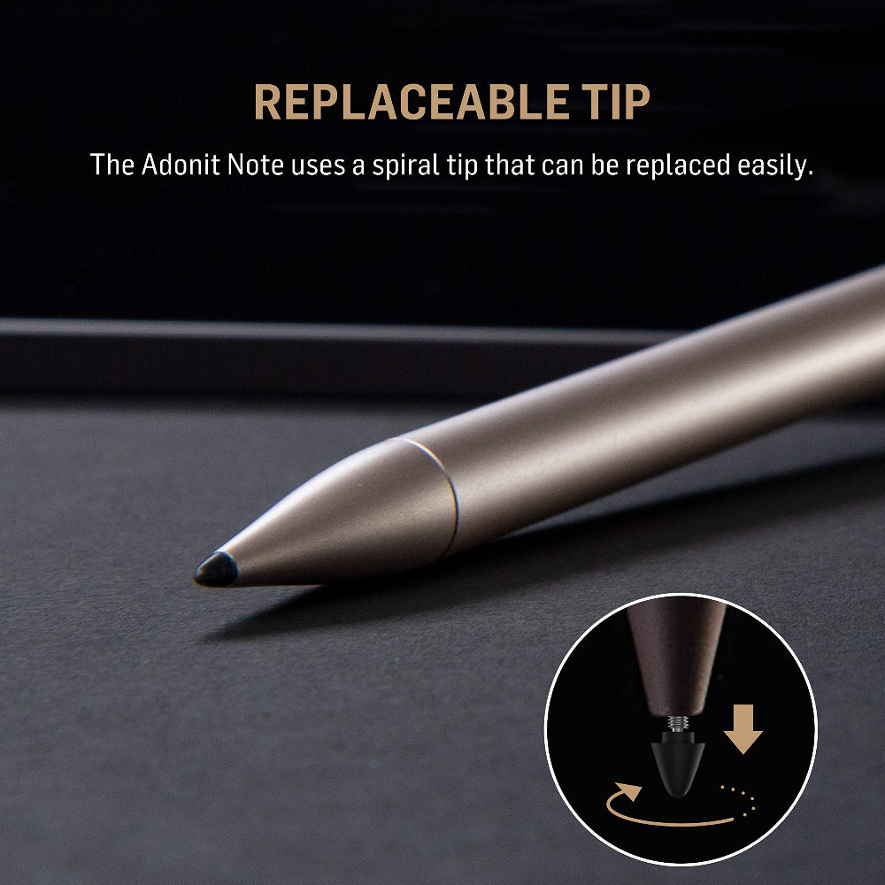 قلم Best Note Natural بتقنية رفض راحة اليد لجهاز iPad Pro - ذهبي 