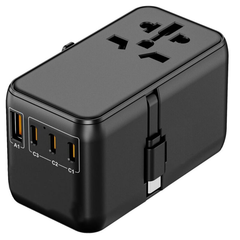 ADONIT Universal Adapter PD 85W Type C Cable Included Black