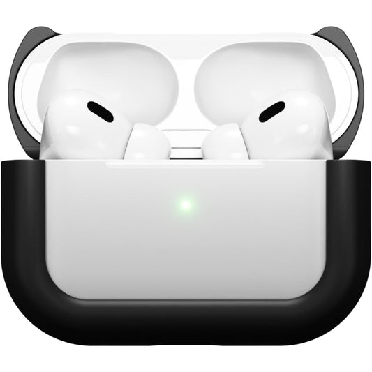 Arc Pulse Compatible with AirPods Pro Case (2024), Minimalist Protective Shock Absorption Aluminum Shells + Elastomer Inlays, Slide-On Fit Charging Case Cover - Matte Black