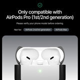 Arc Pulse Compatible with AirPods Pro Case (2024), Minimalist Protective Shock Absorption Aluminum Shells + Elastomer Inlays, Slide-On Fit Charging Case Cover - Matte Black