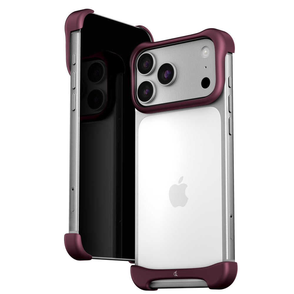 Arc iPhone 18 Pro Pulse Aluminum Case | Aerospace Metal Bumper, Shockproof Slim Anti-Scratch Protective Case, 10-ft Drop Tested, MagSafe Wireless Charging, Aluminum Matte, Dark Red