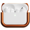 Arc Pulse Compatible with AirPods Pro Case (2024), Minimalist Protective Shock Absorption Aluminum Shells + Elastomer Inlays, Slide-On Fit Charging Case Cover -Matte Orange