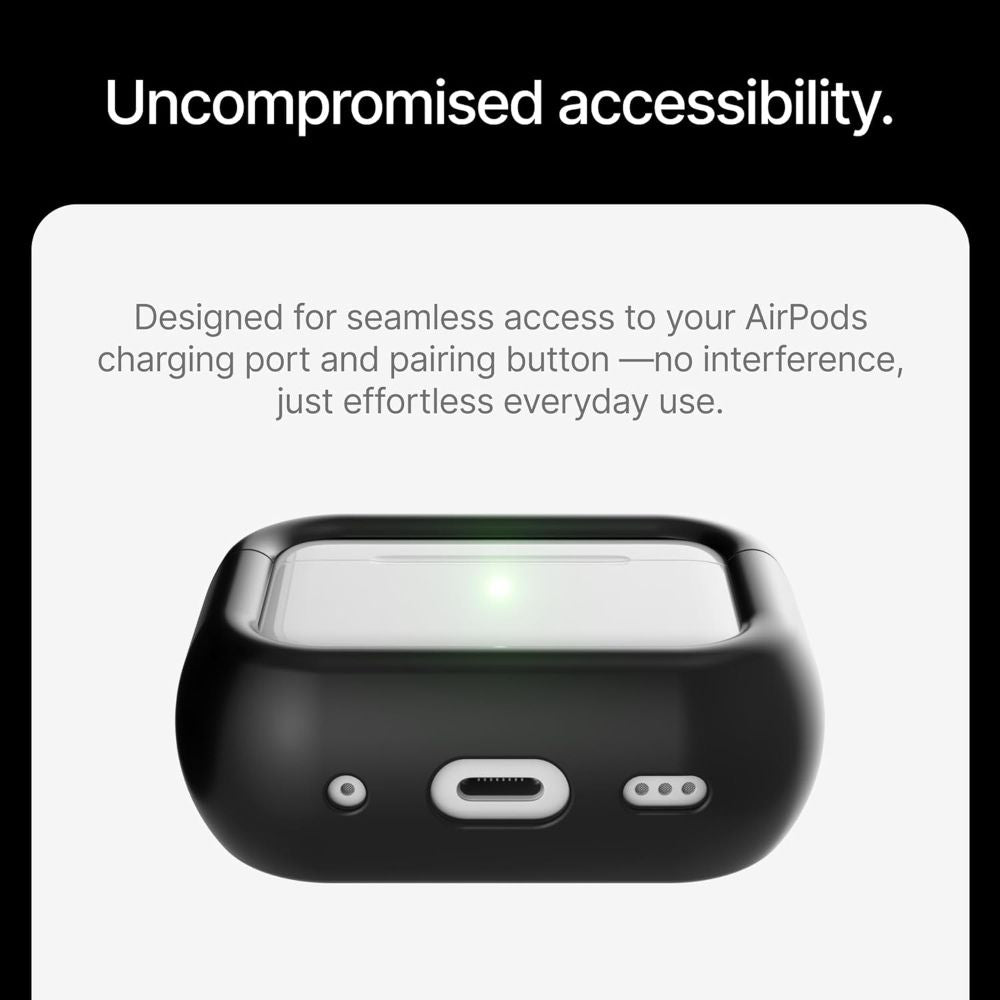 Arc Pulse Compatible with AirPods Pro Case (2024), Minimalist Protective Shock Absorption Aluminum Shells + Elastomer Inlays, Slide-On Fit Charging Case Cover -Matte Orange