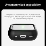 Arc Pulse Compatible with AirPods Pro Case (2024), Minimalist Protective Shock Absorption Aluminum Shells + Elastomer Inlays, Slide-On Fit Charging Case Cover -Matte Orange