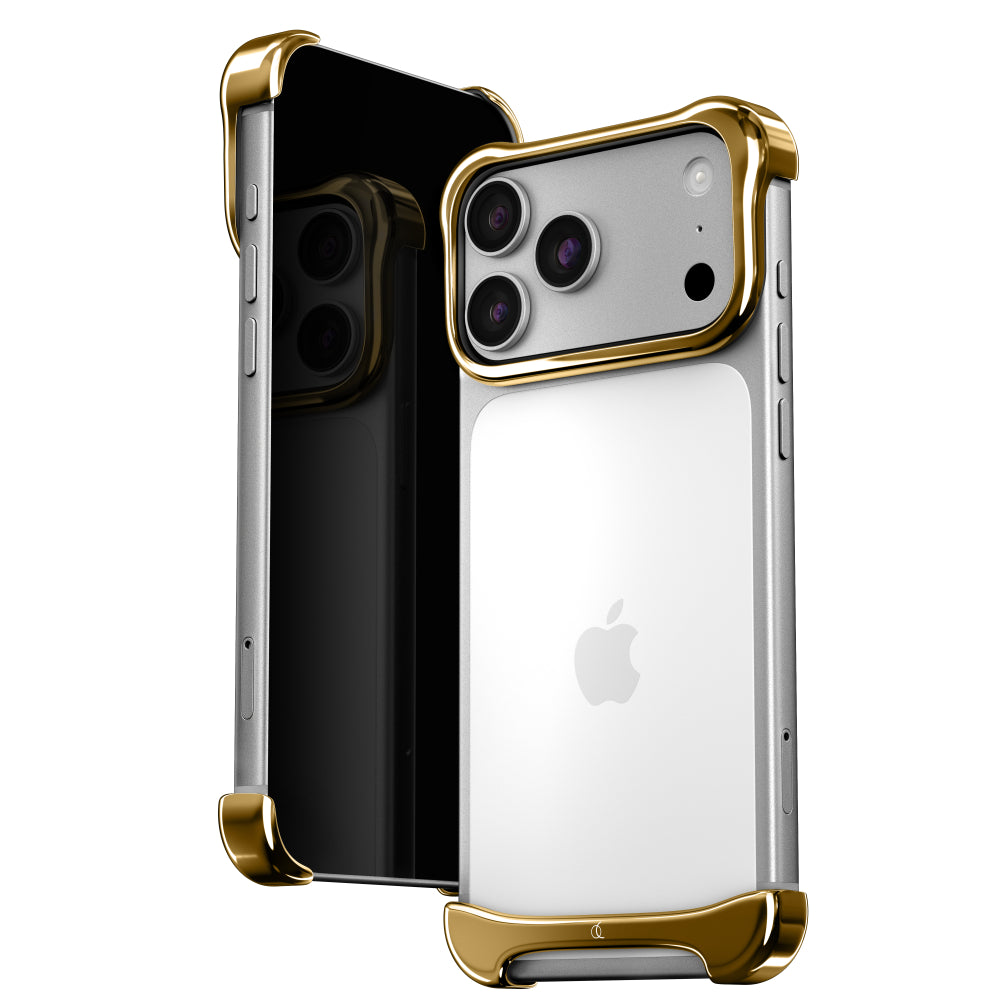 Arc iPhone 18 Pro Max Pulse Aluminum Case | Aerospace Metal Bumper, Shockproof Slim Anti-Scratch Protective Case, 10-ft Drop Tested, MagSafe Wireless Charging, Aluminum Polished, Gold