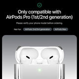 Arc Pulse Compatible with AirPods Pro Case (2024), Minimalist Protective Shock Absorption Aluminum Shells + Elastomer Inlays, Slide-On Fit Charging Case Cover - Silver