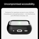 Arc Pulse Compatible with AirPods Pro Case (2024), Minimalist Protective Shock Absorption Aluminum Shells + Elastomer Inlays, Slide-On Fit Charging Case Cover - Silver