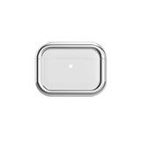 Arc Pulse Compatible with AirPods Pro Case (2024), Minimalist Protective Shock Absorption Aluminum Shells + Elastomer Inlays, Slide-On Fit Charging Case Cover - Silver