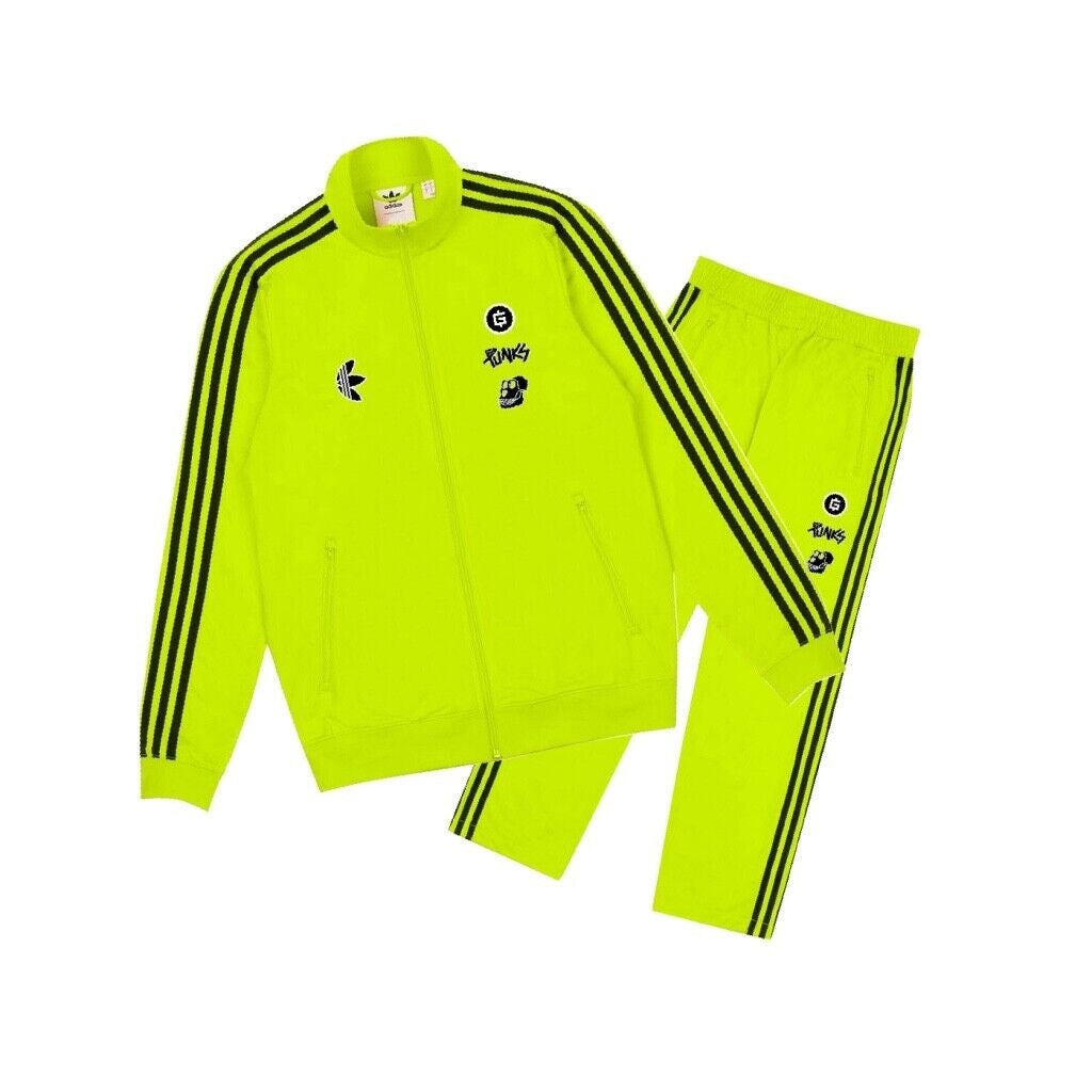 Neon yellow adidas tracksuit on sale