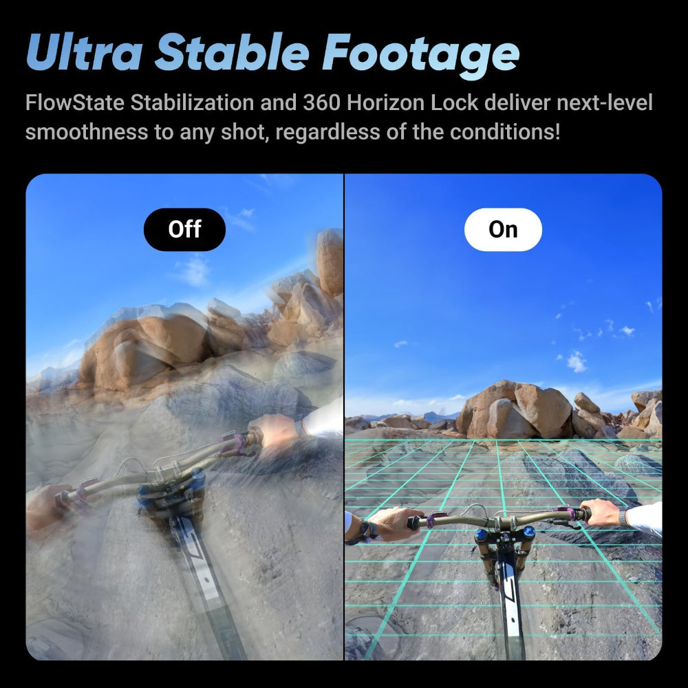 Insta360 X4 Adventure Bundle - 8K Waterproof 360 Action Camera, 4K Wide-Angle Video, 135 Min Battery Life, AI Editing, 114cm Invisible Selfie Stick+ 256GB Memory Card+ Extra Battery Pack - Bundle