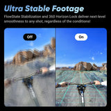 Insta360 X4 Adventure Bundle - 8K Waterproof 360 Action Camera, 4K Wide-Angle Video, 135 Min Battery Life, AI Editing, 114cm Invisible Selfie Stick+ 256GB Memory Card+ Extra Battery Pack - Bundle