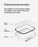 Belkin ScreenForce Apple Watch Screen Protector + Bumper (45mm)| Full 360 Protection, Tempered Curved Glass, AntiBacterial, for Apple Watch Series 8/7/6/5/4/SE - Transparent