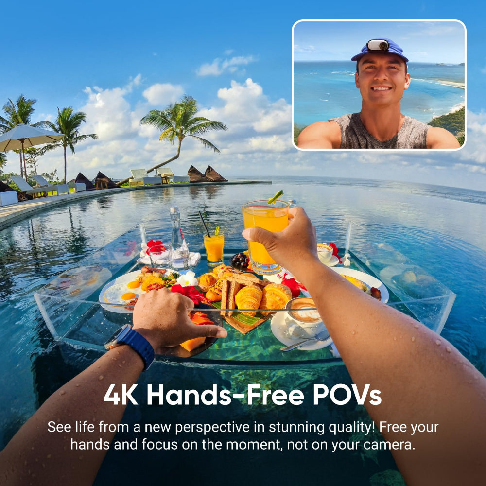 كاميرا الحركة Insta360 GO 3S 4K ذات الزاوية الواسعة باللون الأبيض القطبي