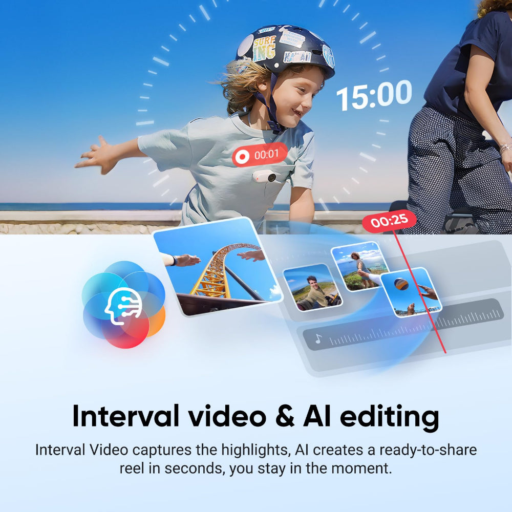 كاميرا الحركة Insta360 GO 3S 4K ذات الزاوية الواسعة باللون الأبيض القطبي