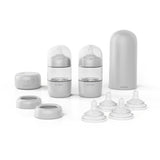 EMBER Baby Bottle System 2X Baby Bottles 2X 0M Nipples 2X 3M Nipples 2X 6M Nipples Uk Plug