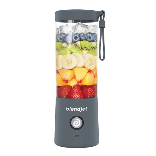 خلاط BLENDJET V2 المحمول، أقوى خلاط صغير الحجم في العالم بسعة 16 أونصة، خالٍ من مادة BPA، لون رمادي داكن