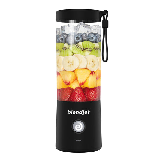 خلاط BLENDJET V2 المحمول - أقوى خلاط صغير الحجم في العالم بسعة 16 أونصة وخالٍ من مادة BPA - أسود