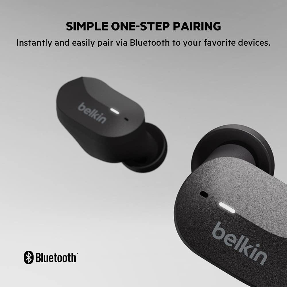 Belkin - SOUNDFORM True Wireless Earbuds - Black