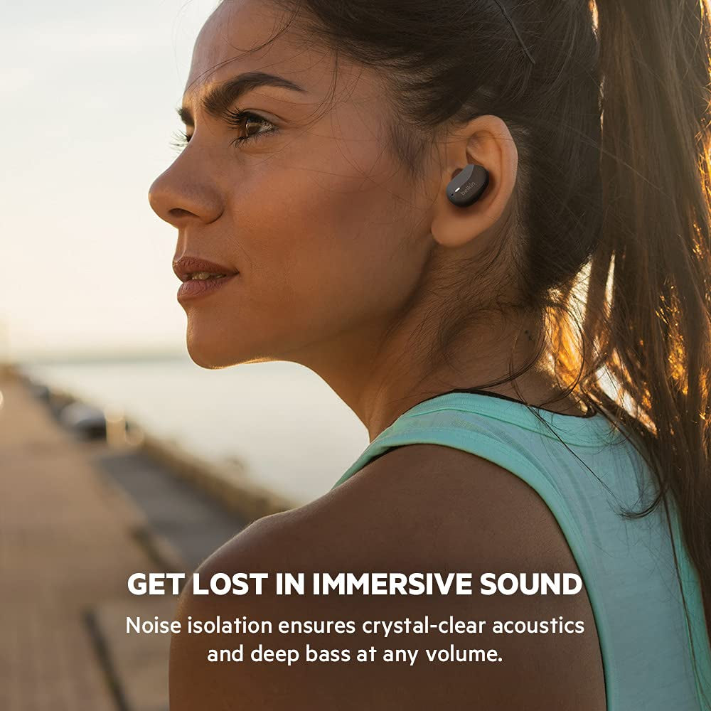 Belkin - SOUNDFORM True Wireless Earbuds - Black