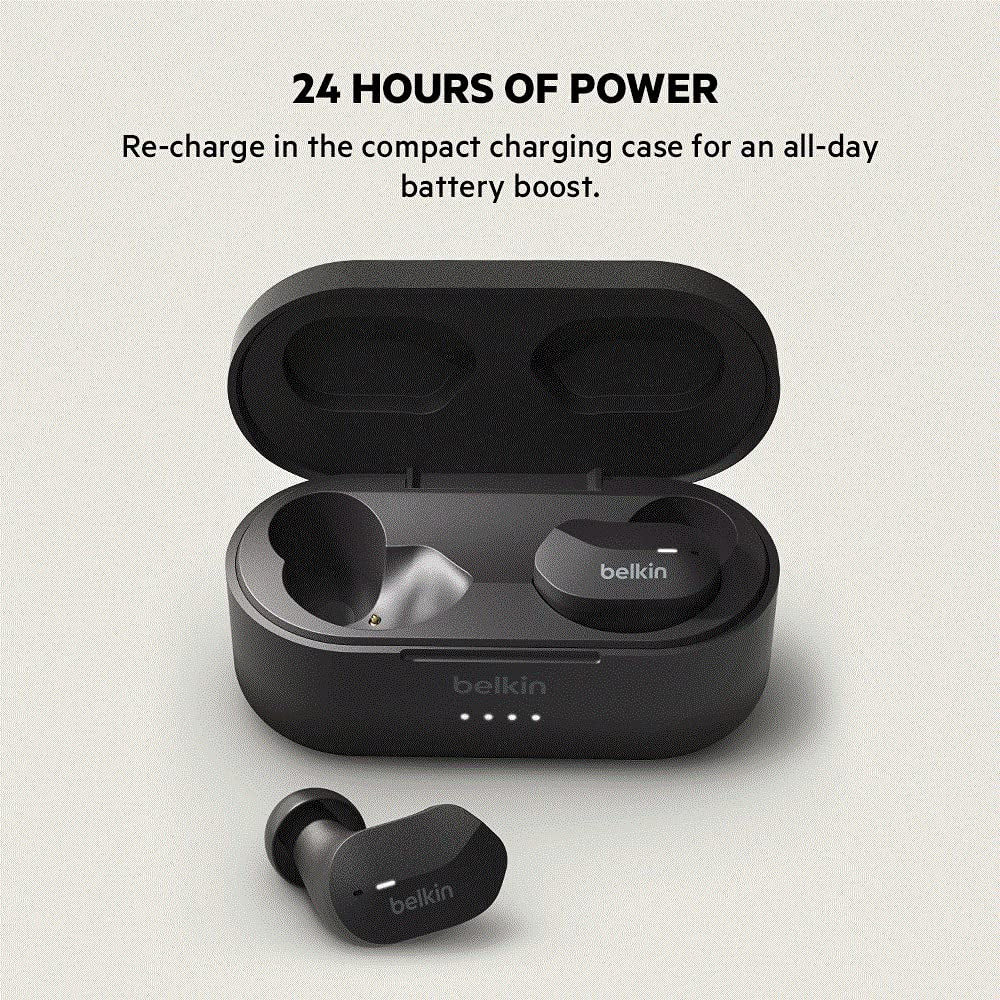 Belkin - SOUNDFORM True Wireless Earbuds - Black