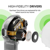 Belkin FREEDOM True Wireless Earbuds - Bluetooth Earphone Works w/ Apple Find My, 36 Hrs  Battery Life, Powerful Bass, Advanced Noise Reduction, for iPhone 12/11 Pro/XS Max/Samsung/Huawei - White