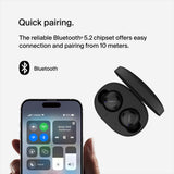 Belkin SoundForm Bolt True Wireless Earphones| Bluetooth 5.2 Earbuds, 28Hrs Playtime, 2 Mics, Clear Calls, IPX4 rating, Portable, Stereo HiFi Sound, Tap Control, for Apple/Android OS - Black