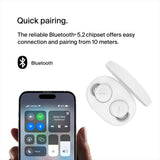 Belkin SoundForm Bolt True Wireless Earphones| Bluetooth 5.2 Earbuds,  28Hrs Playtime, 2 Mics, Clear Calls, IPX4 rating, Portable, Stereo HiFi Sound, Tap Control, for Apple/Android OS - White