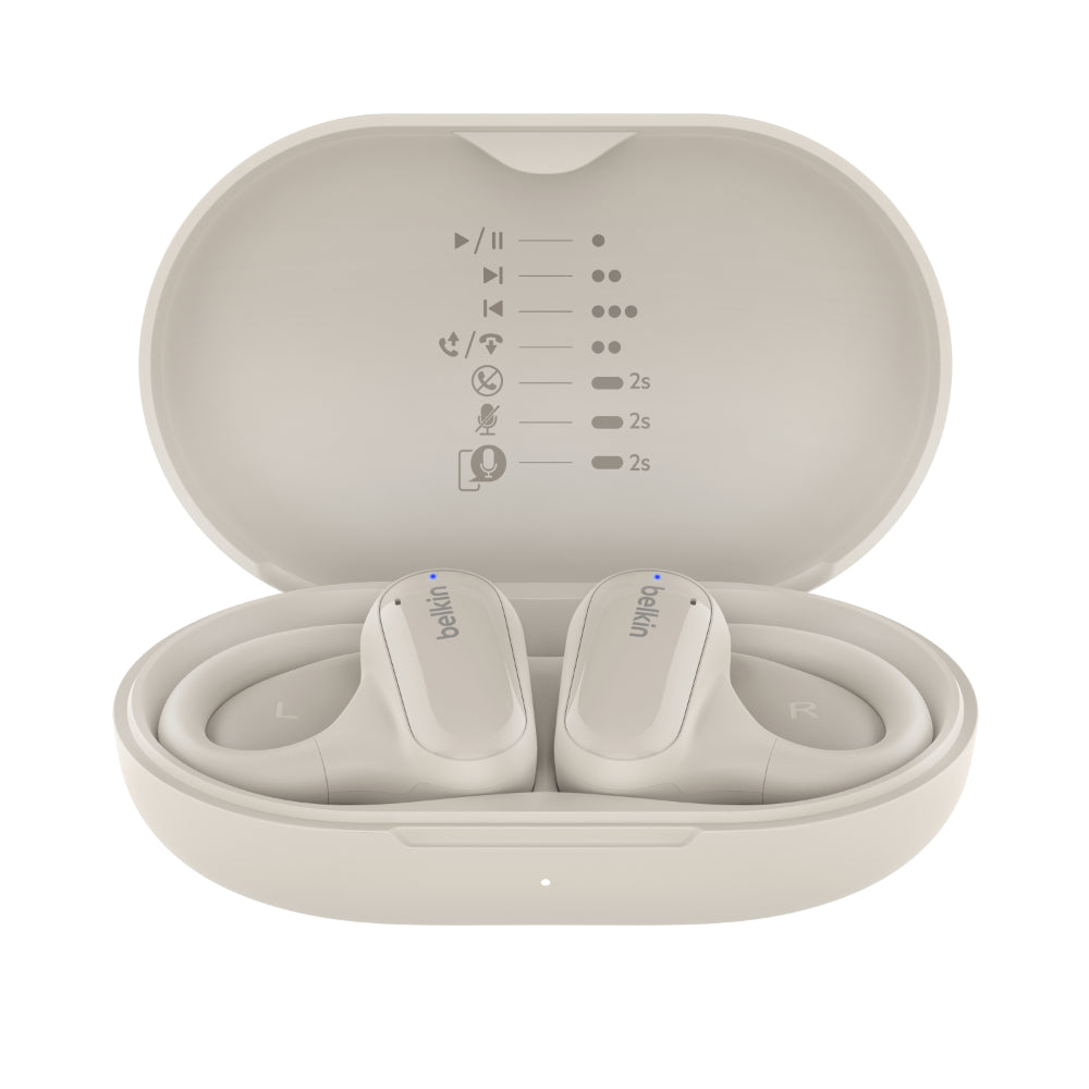 BELKIN Audio Open-Ear Wireless Earbuds Soundform Clear