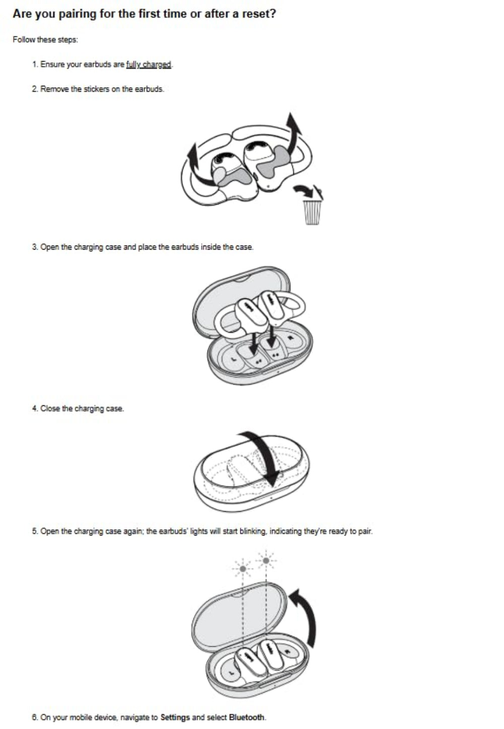 BELKIN SoundForm ClearFit Open-Ear Wireless Earbuds| Bluetooth Headphones w/ Sound Awareness, for Sports, Outdoor Activities, WorkOuts, Clear Calls and Music, for iOS & Android - Black