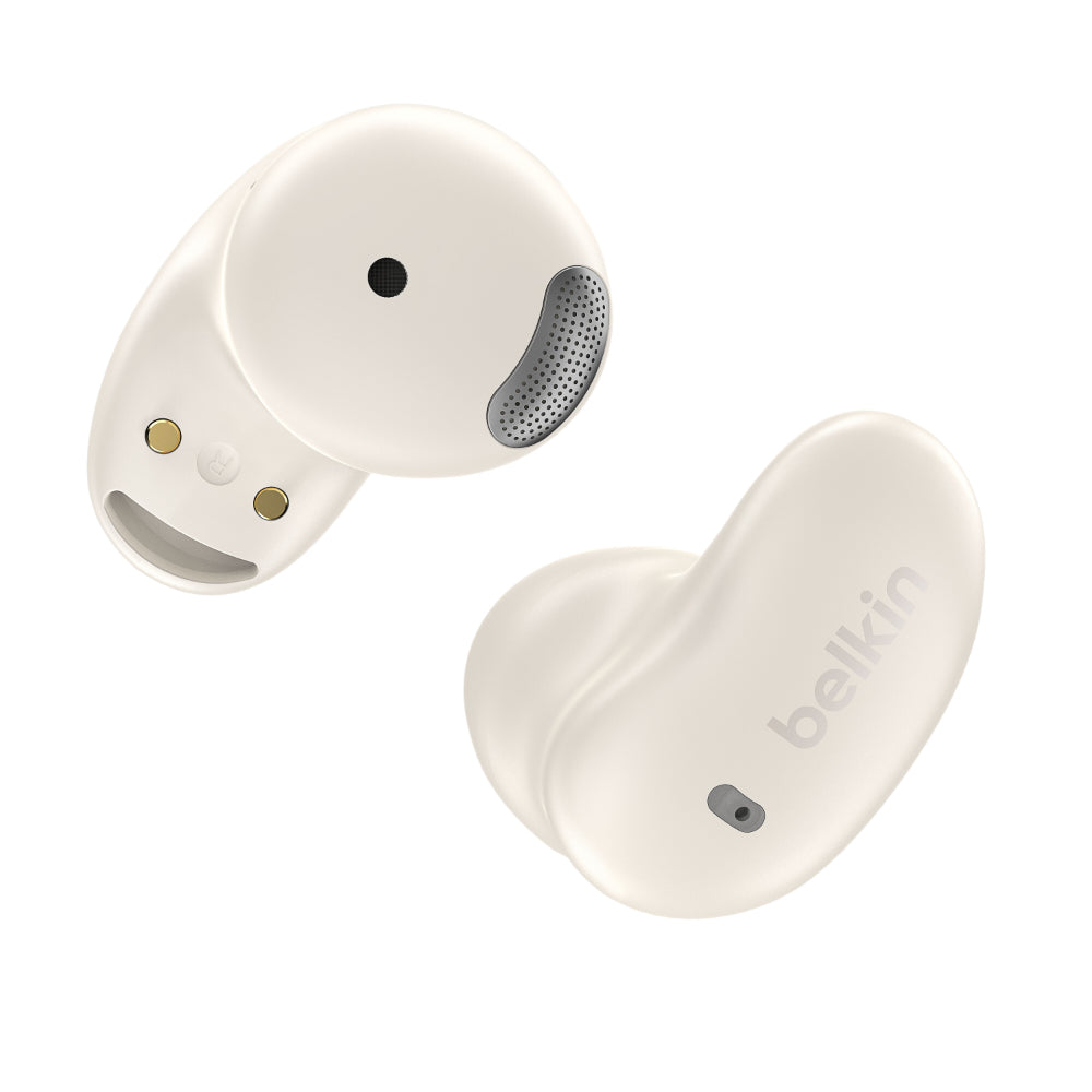 Belkin SoundForm Anywhere Wireless Earbuds, Bluetooth Earphones with Long-Lasting Comfort, IPX4 Waterproof Lightweight Earbuds for iPhone, iPad, Tablet, Laptop, Biking, Running & More - Cream