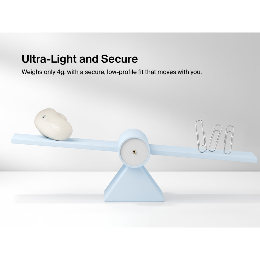 Belkin SoundForm Anywhere Wireless Earbuds, Bluetooth Earphones with Long-Lasting Comfort, IPX4 Waterproof Lightweight Earbuds for iPhone, iPad, Tablet, Laptop, Biking, Running & More - Cream